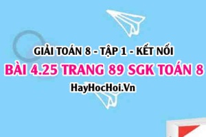 Giải bài 4.25 trang 89 Toán 8 Tập 1 SGK Kết nối tri thức